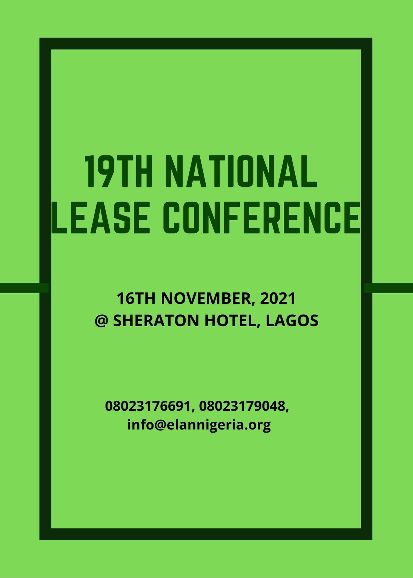 19TH NATIONAL LEASE CONFERENCE  (16TH NOVEMBER, 2021)