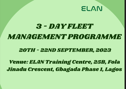 FLEET MANAGEMENT PROGRAMME:  20TH – 22ND SEPTEMBER, 2023