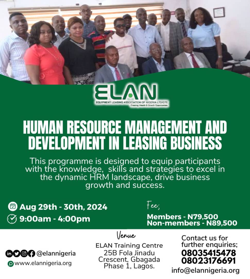 Human Resource Management and Development in Leasing Business: 29th – 30th August, 2024